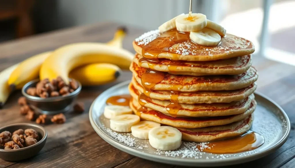 Whole Grain Banana Pancakes