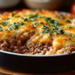 Cheesy Ground Beef and Rice Casserole