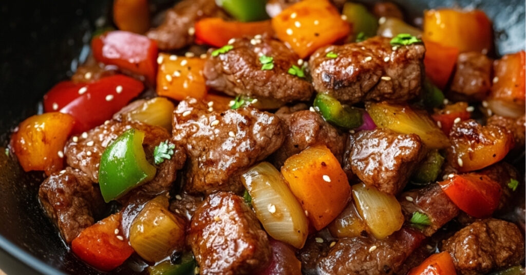 Chinese Onion Pepper Steak