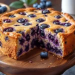 Cottage Cheese Blueberry Breakfast Cake