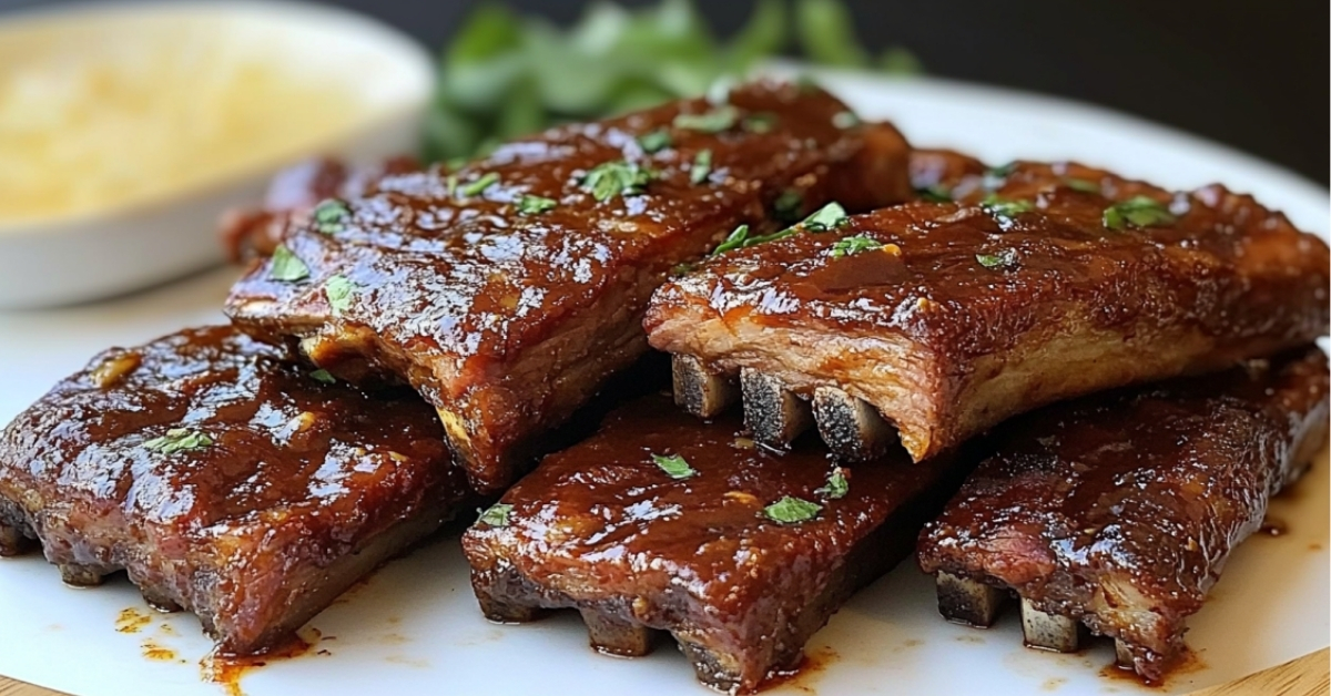 Slow Cooker Barbequed Beef Ribs