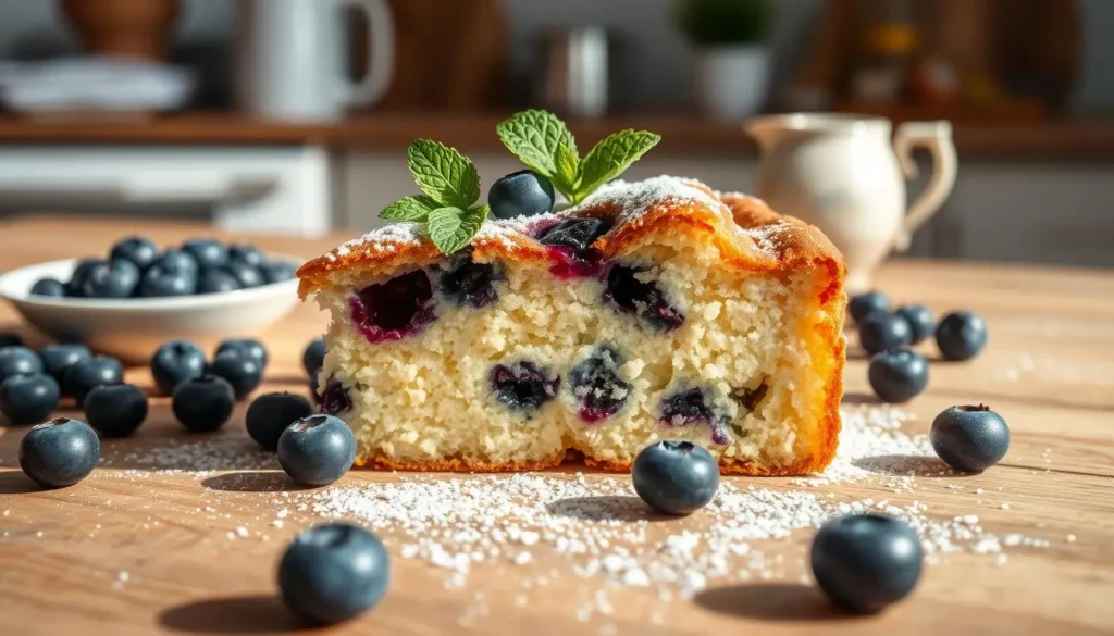 Cottage Cheese Blueberry Breakfast Cake