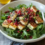 Haloumi Pomegranate and Rocket Salad