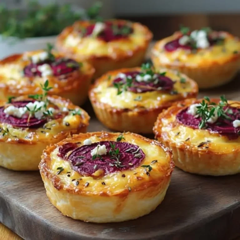 Quick Beetroot and Goat's Cheese Quiches