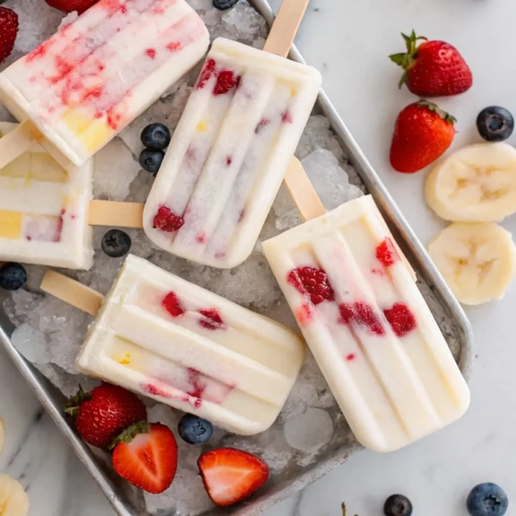4-INGREDIENT FRUIT & YOGURT POPSICLES