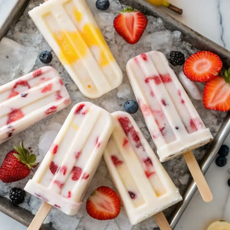 4-INGREDIENT FRUIT & YOGURT POPSICLES