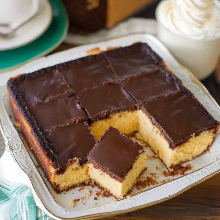 Boston Cream Poke Cake