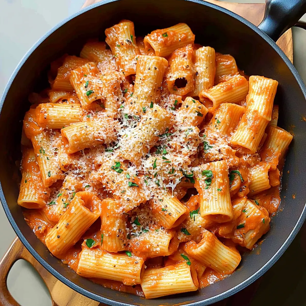 Creamy Tomato Rigatoni Pasta