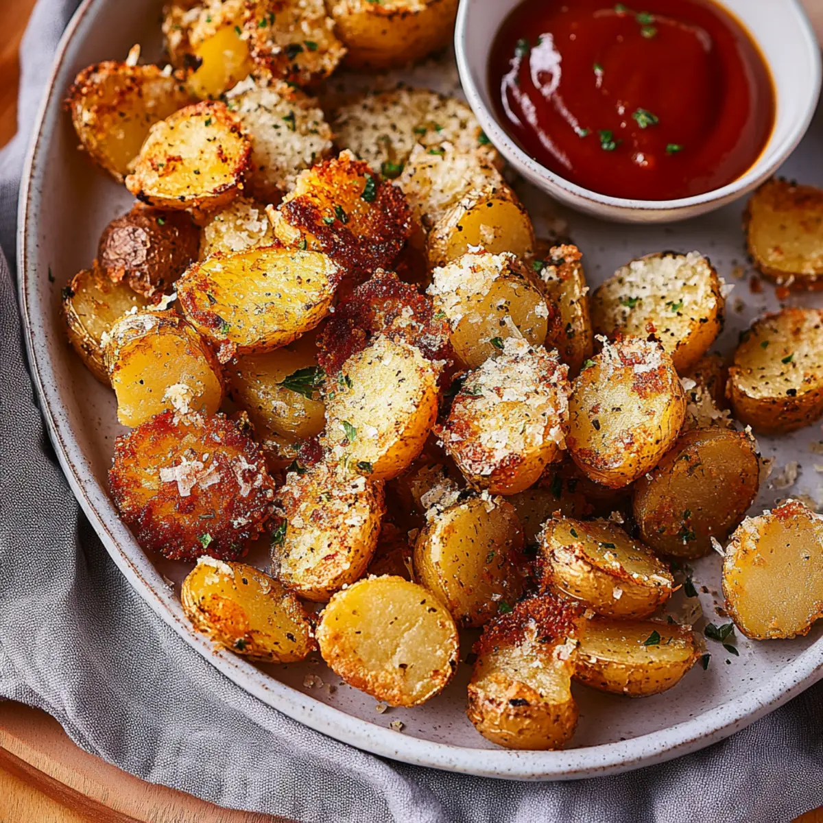 Crispy Garlic Parmesan Potato