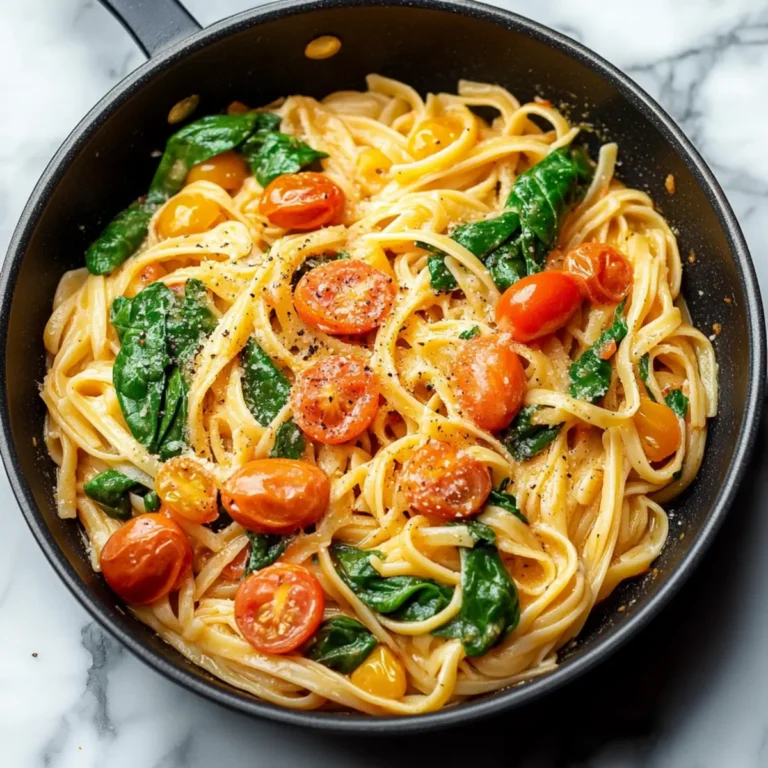 Fresh Spinach and Tomato Pasta