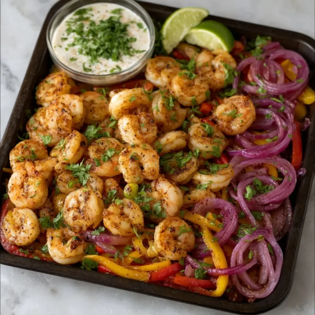 SHEET PAN SHRIMP FAJITAS