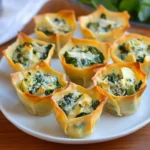 Spinach & artichoke wonton cups