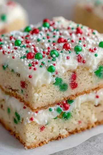 CHRISTMAS SUGAR COOKIE BARS