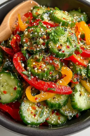 Cucumber and Bell Pepper Salad
