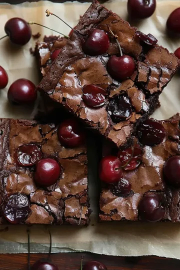 Roasted Cherry Brownies
