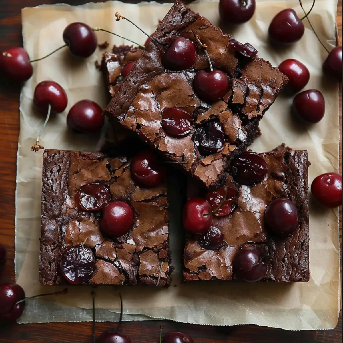 Roasted Cherry Brownies