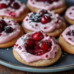 Strawberry Frosted Cherry Cookies