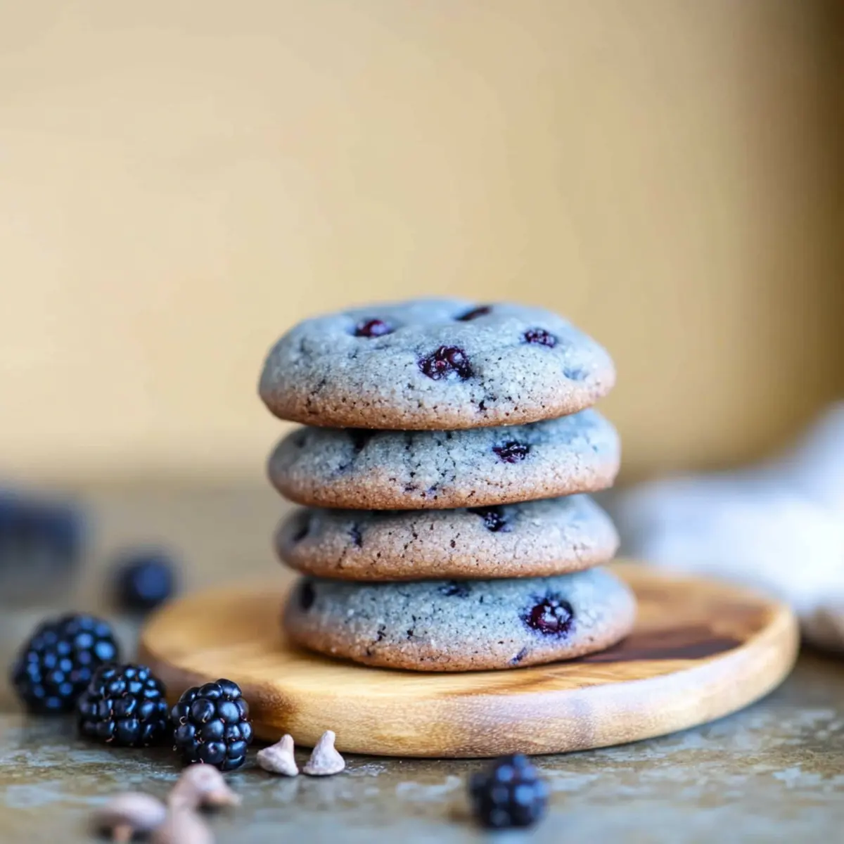 Blackberry Cookies (Naturally blue!)