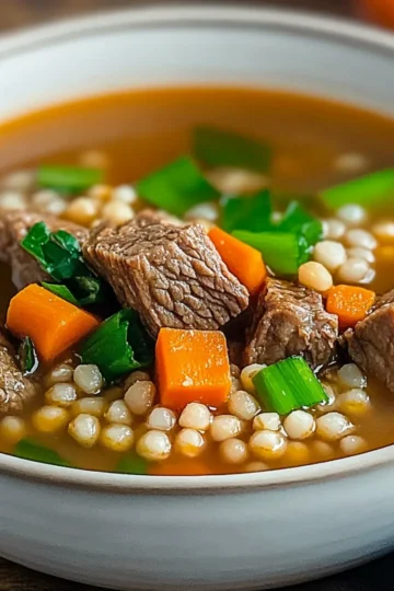 Cozy Beef and Barley Soup: Perfect Fall Meal Recipe