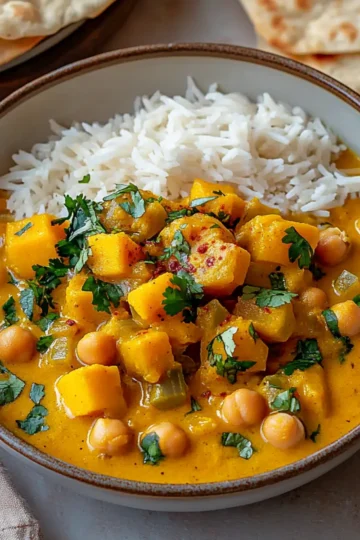 Cozy Pumpkin Curry with Chickpeas: A Fall Favorite