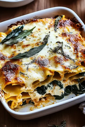 Cozy Spinach and Butternut Squash Lasagna Fall Meal