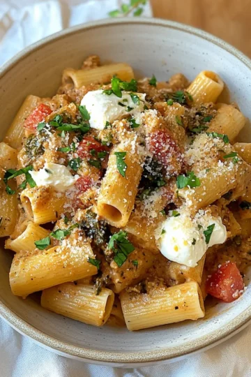 Creamy Tuscan Rigatoni