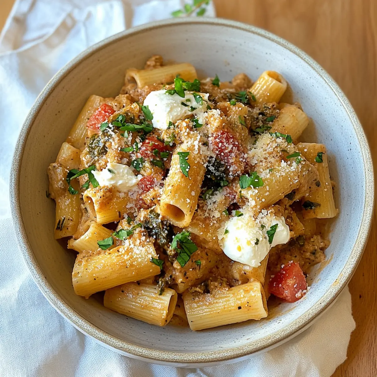Creamy Tuscan Rigatoni
