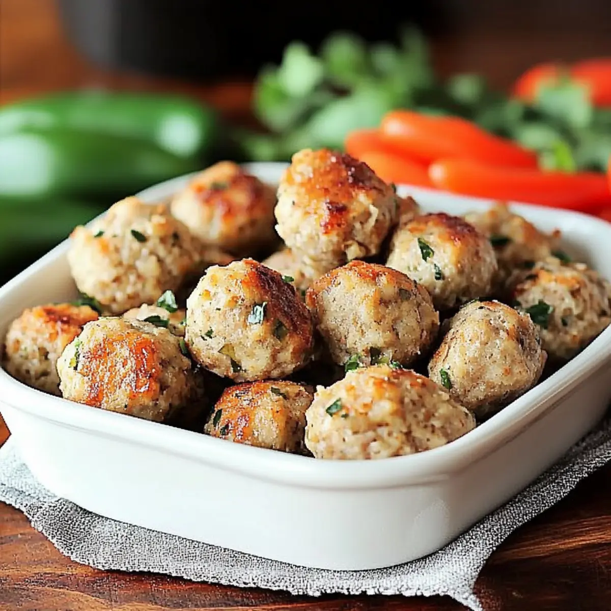 Jalapeno Pepper Jack Sausage Balls
