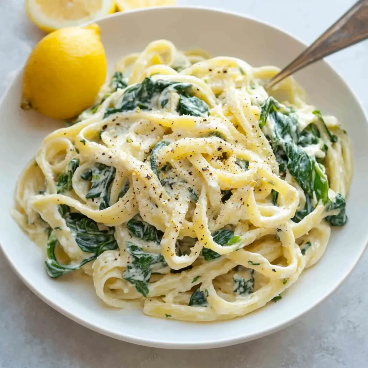 LEMON RICOTTA PASTA & SPINACH