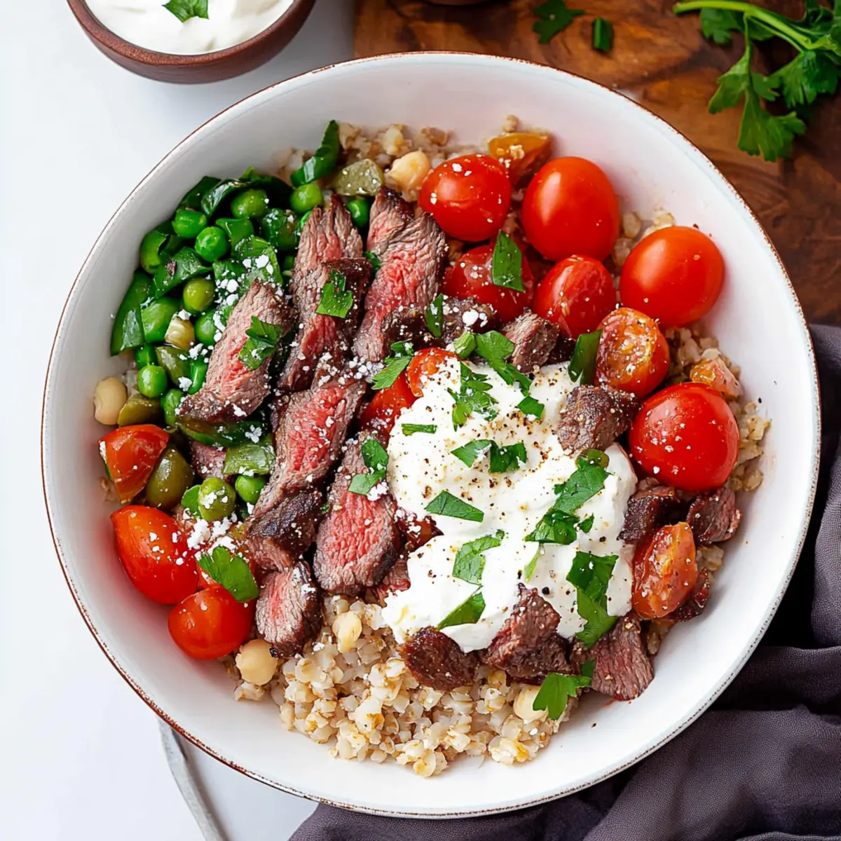 Mediterranean Steak Grain Bowl