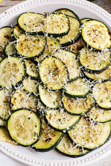 Pan Fried Zucchini with Lemon and Parmesan