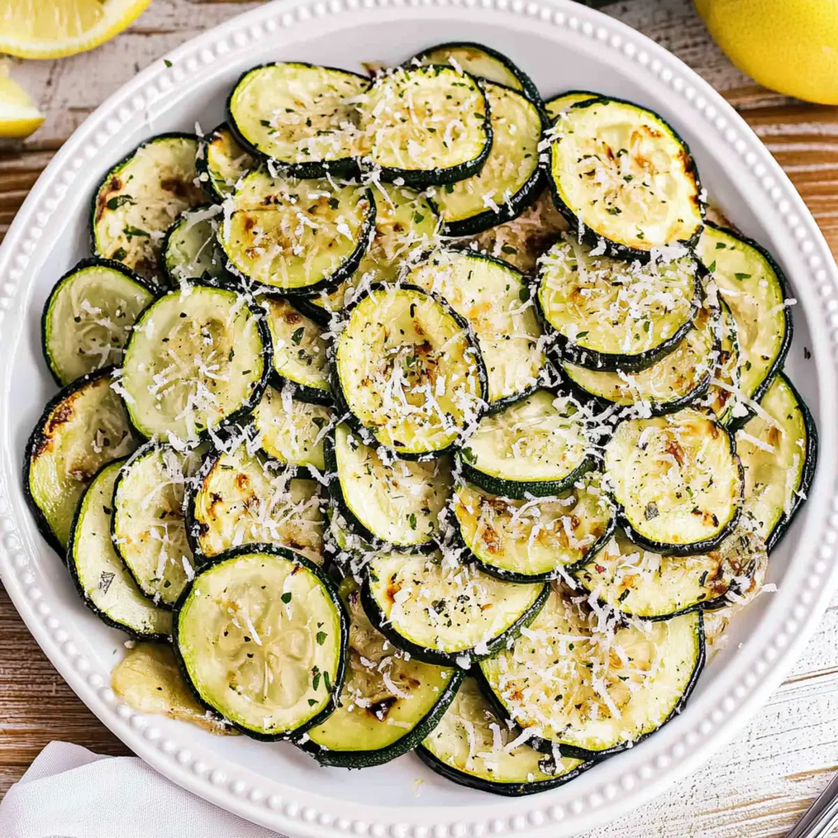 Pan Fried Zucchini with Lemon and Parmesan