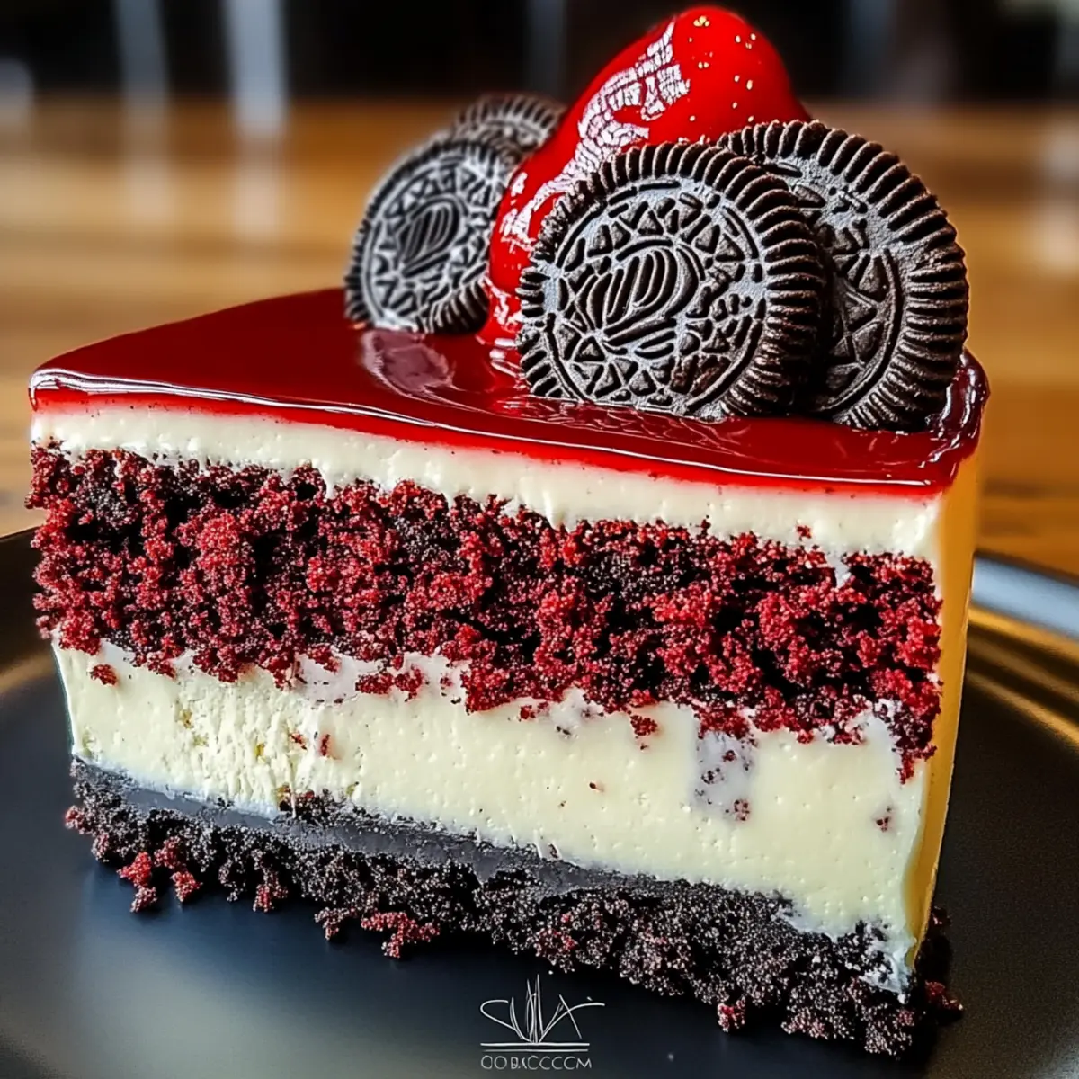 Red Velvet Oreo Cheesecake