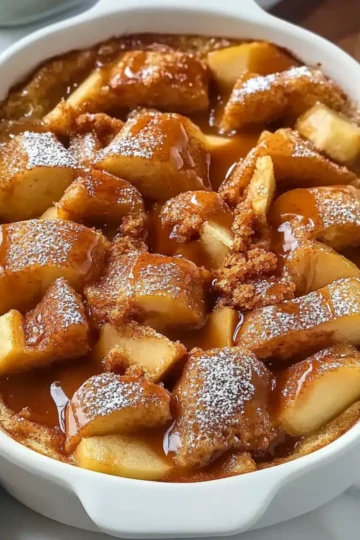 caramel apple french toast casserole