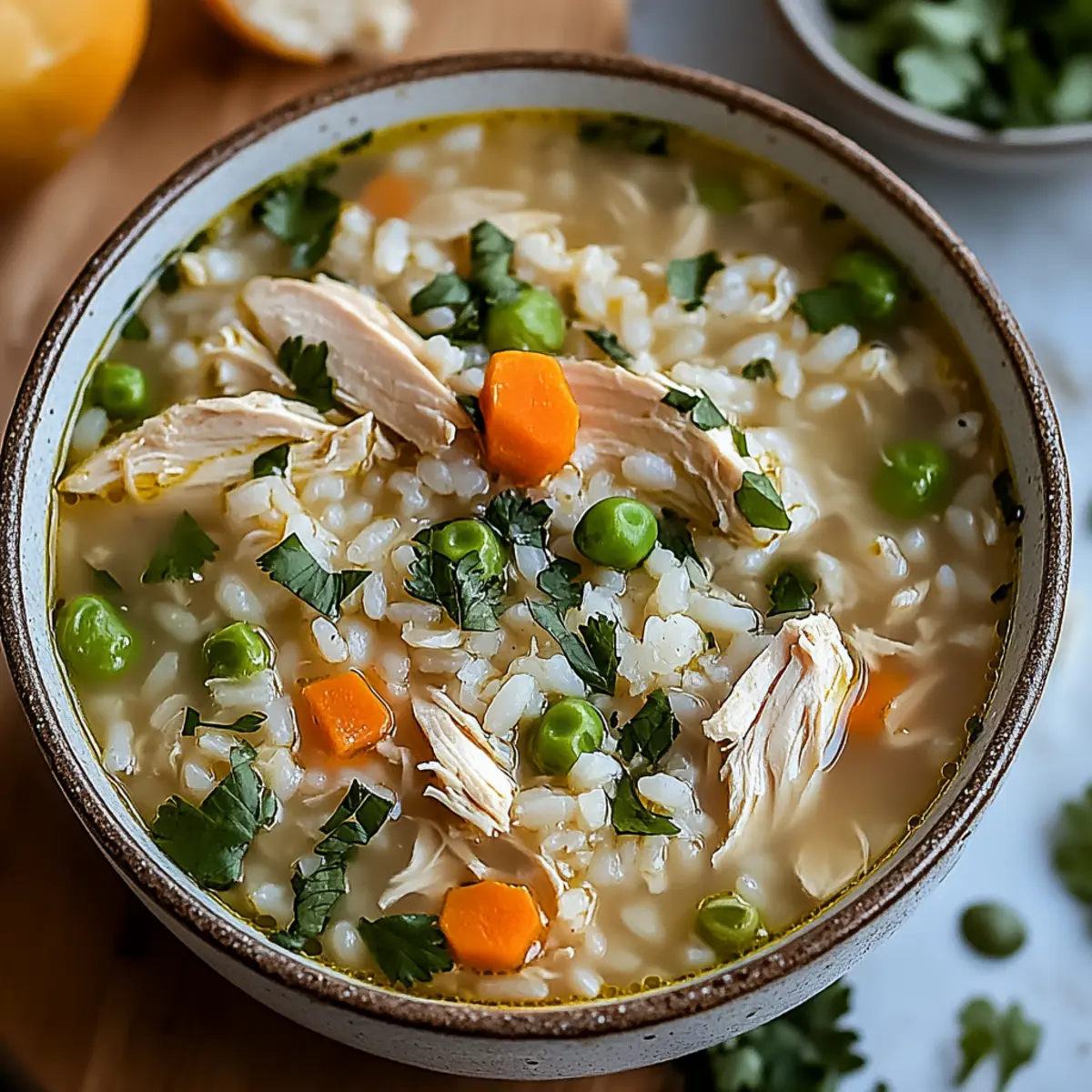 Chicken Ginger Rice Soup