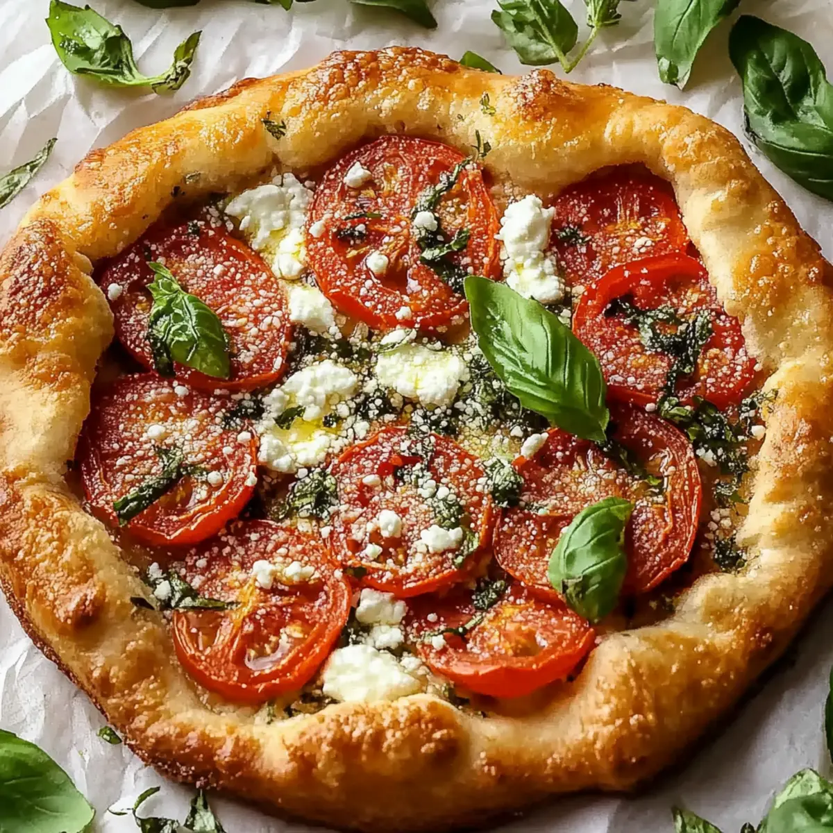 tomato basil galette goat cheese