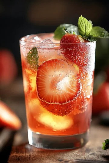 Strawberry Sprite Mocktail