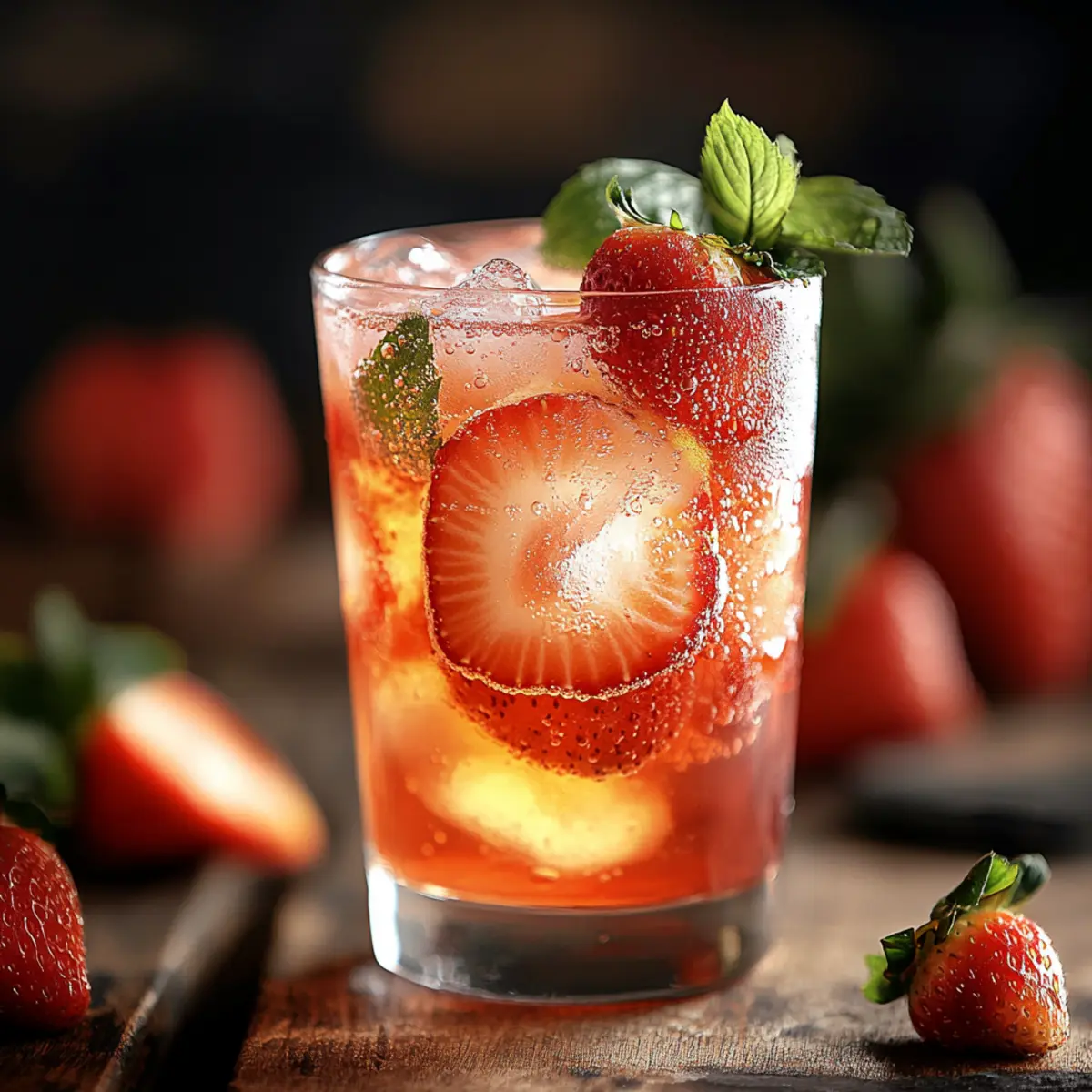 Strawberry Sprite Mocktail