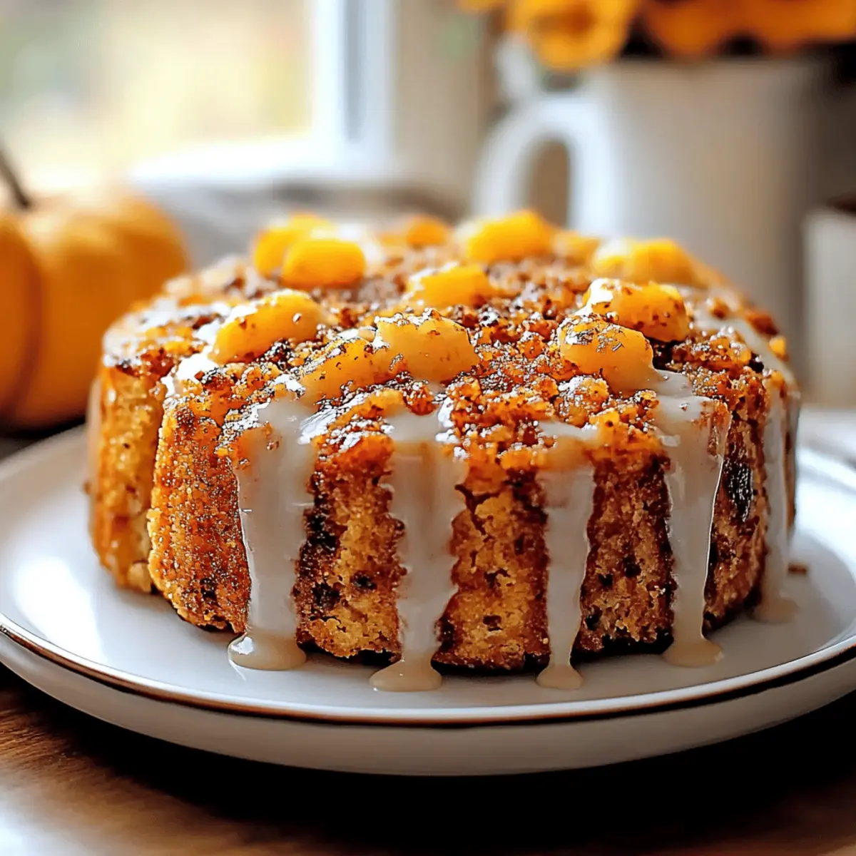 Autumn Pumpkin Honey Bun Cake
