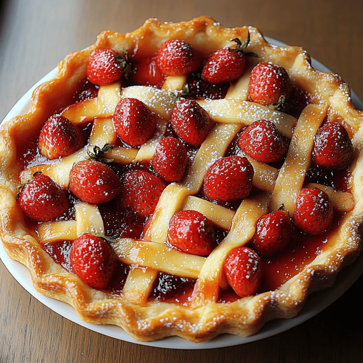 Rustic Sweet Baked Strawberry Pie