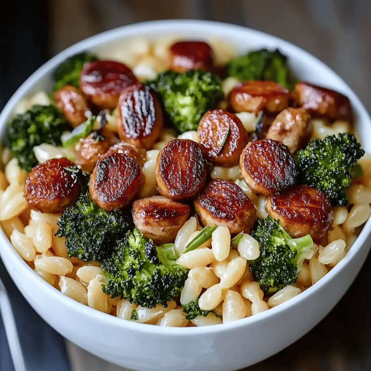 Chicken Sausage and Broccoli Orzo