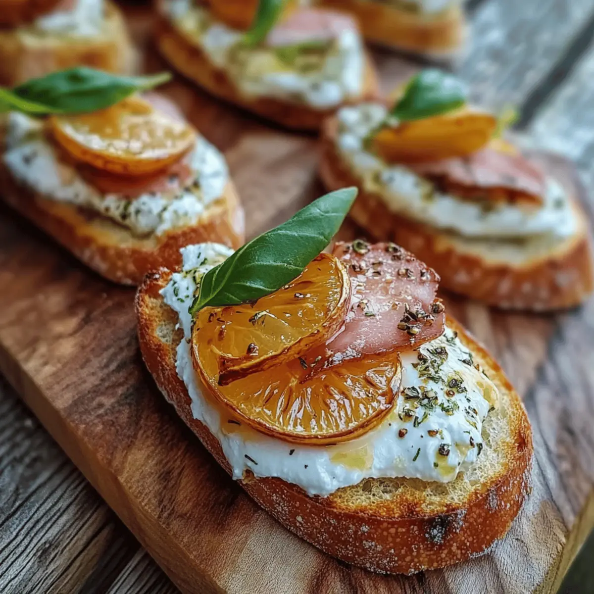 Cheesy Burrata Crostini