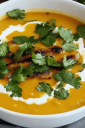 Creamy Butternut Squash Soup with Coconut Milk