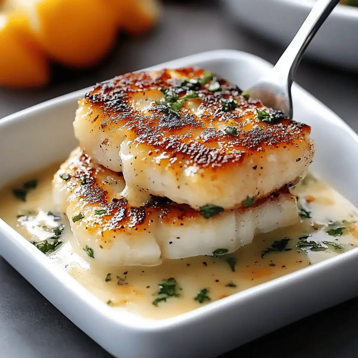 Baked Cod in Coconut Lemon Cream Sauce