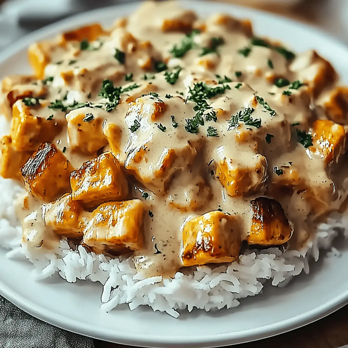 Creamy Smothered Chicken and Rice