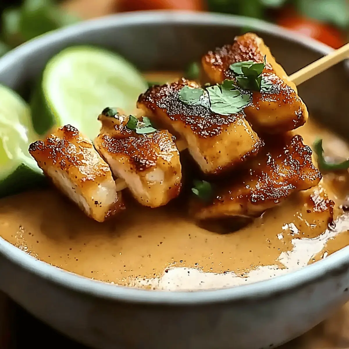 Thai Chicken Satay with Peanut Sauce