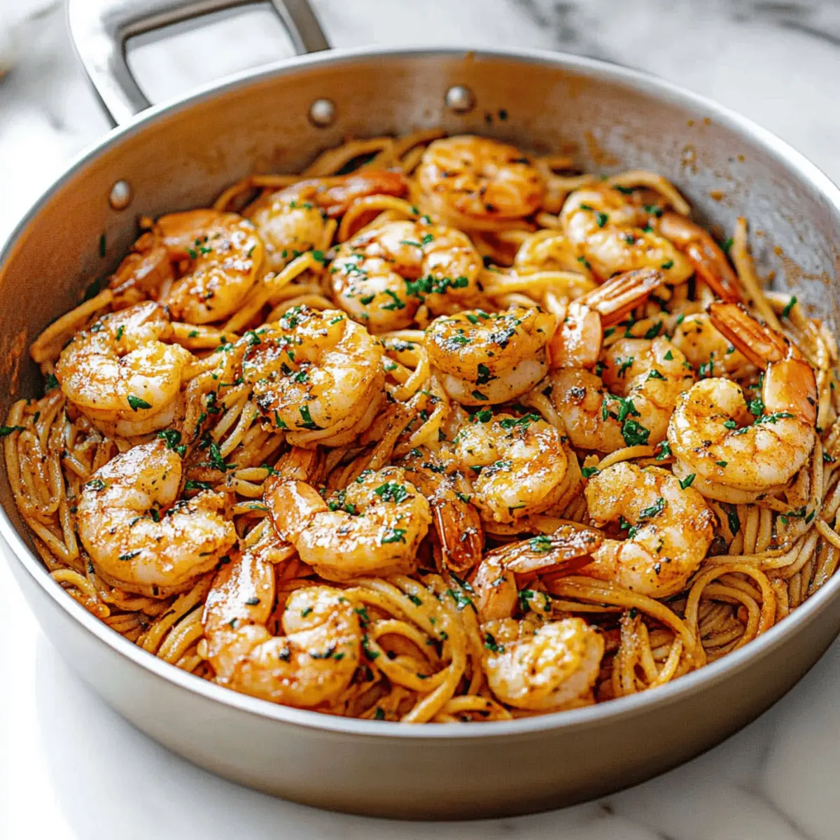 Old Bay Garlic Shrimp Pasta