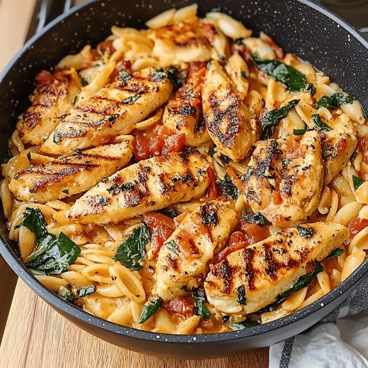 Creamy Sun-Dried Tomato Chicken Orzo