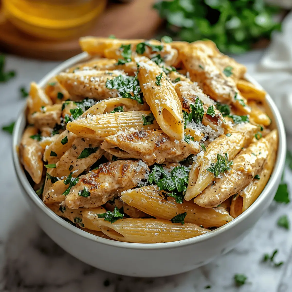 Garlic Parmesan Chicken Pasta