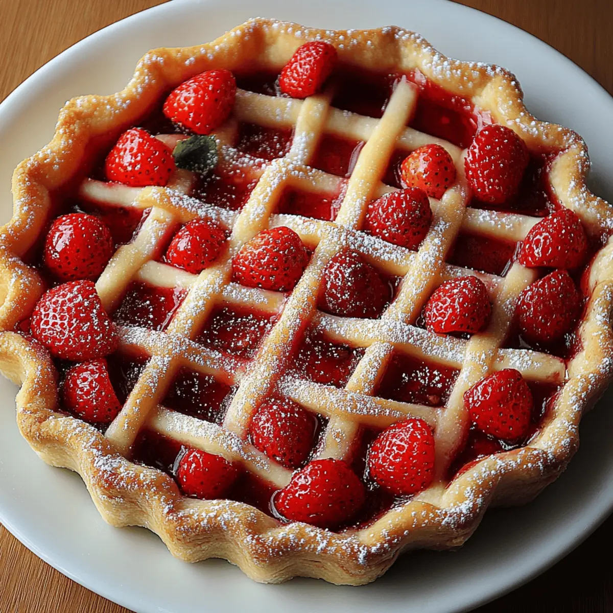 Rustic Sweet Baked Strawberry Pie